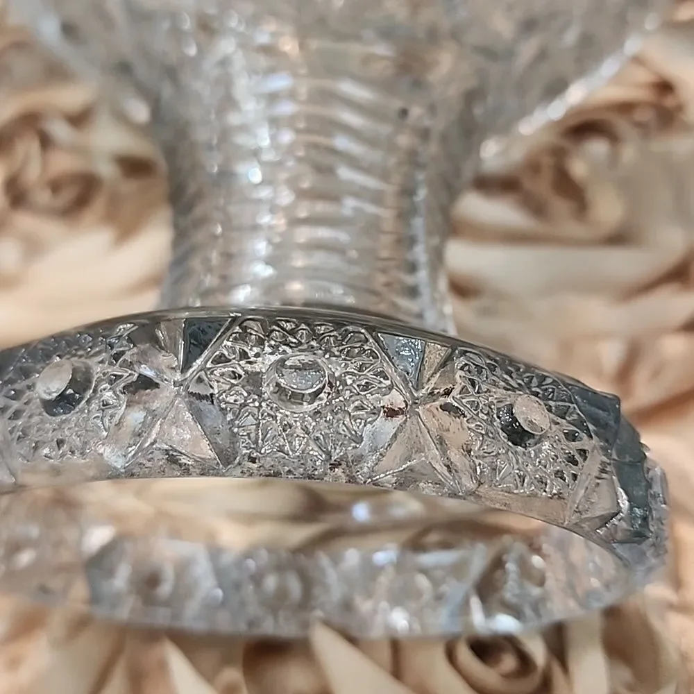 Vintage Crystal Cut Glass Versatile Vase~Candle Holder with Pedestal